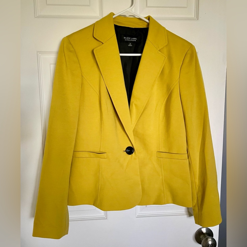 Black Label by Evan-Picone Yellow Blazer